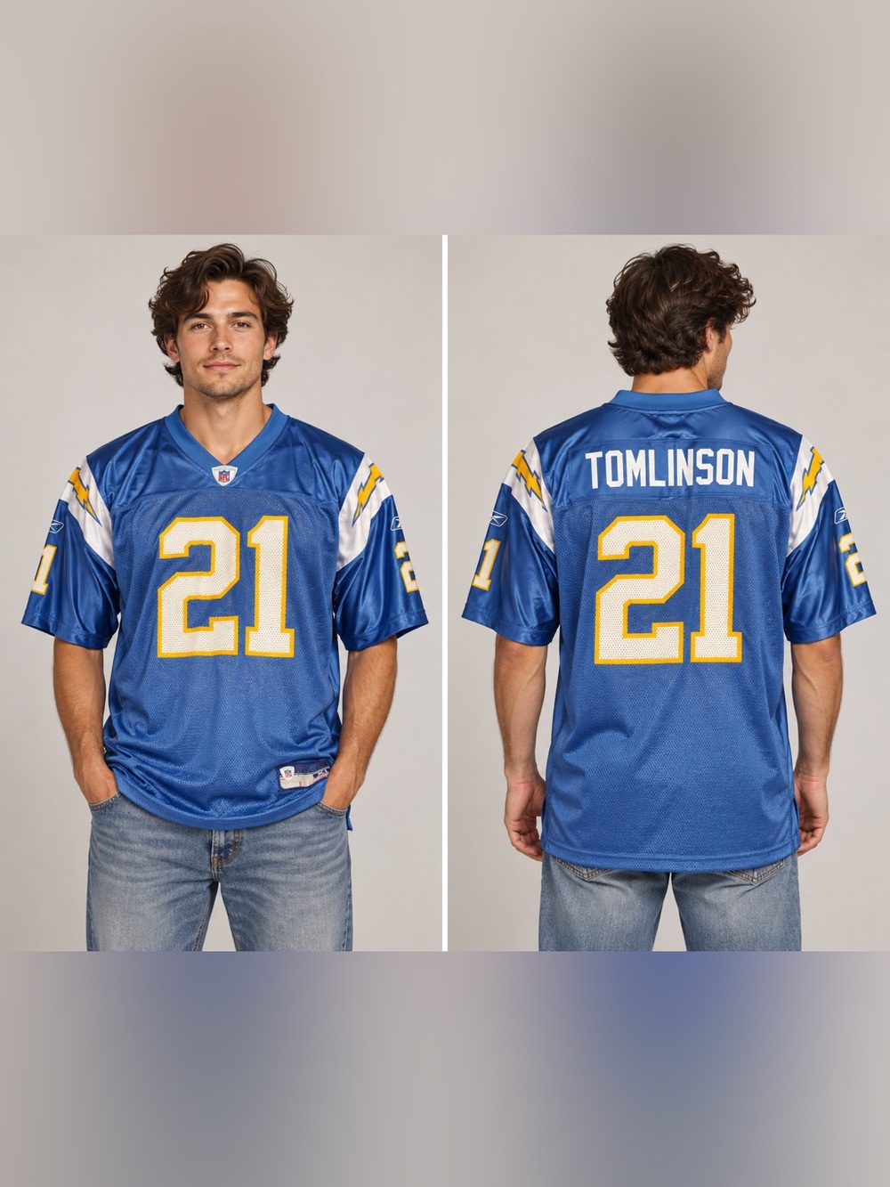 Vintage Reebok NFL San Diego Chargers LaDainian Tomlinson #21 Jersey Mens XL